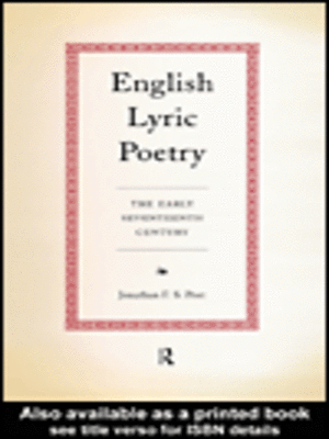 cover image of English Lyric Poetry